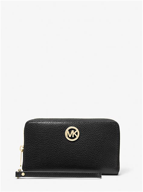 michael kors pebbled leather smartphone wristlet|Fulton Large Pebbled Leather Smartphone Wristlet.